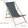Relaxdays Campingstuhl Relaxliege Dunkelgrau