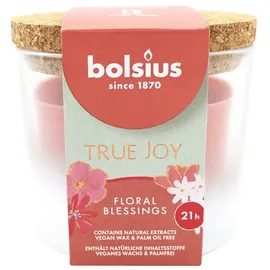 Bolsius Floral Blessings Duftkerze 66 mm rosa