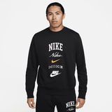 Nike Sweatshirt Club - Schwarz,Orange,Weiß - XXL