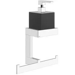 Gessi Rettangolo Accessoires Kombination mit Seifenspender schwarz und Handtuchhalter, Wandmontage, 20880735, Farbe: Warm Bronze PVD