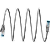 Wentronic Goobay Ultraflexibles CAT 6A Patchkabel S/FTP, grau, 79342