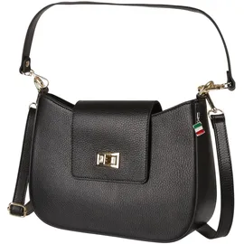 FLORENCE Schultertasche Leder Black
