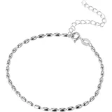 FIRETTI Silberkette »Schmuck Geschenk Silber 925 Armband Kette Fußkette Olivenkette oval«, in verschiedenen Längen erhältlich, silberfarben