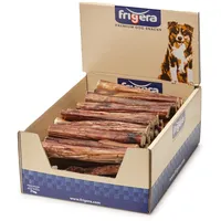 Frigera Ochsenziemer 15cm 50 St. Premium 1400g – Gluten- und Getreidefrei, Langlebiger Kauspaß, Zahnpflege, Natürlicher Hundesnack