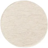 benuta Pure Wollteppich Creme, Textil, Uni, rund 200x200 cm Care - Fair, Handmade in India, pflegeleicht, Teppiche - Böden, Teppiche, Naturteppiche