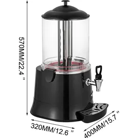 Vevor Heiße Schokolade Maschine KS-RQ Hot Chocolate Dispenser Machine 10L in Hotels Restaurants Bäckereien Cafés zum Schmelzen von Schokolade