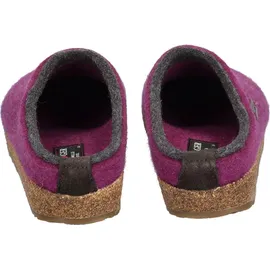 HAFLINGER Grizzly Kris Filzpantoffel Hausschuh Filzclog Maulbeere, Gr.38 - 38 EU