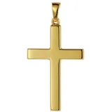 trendor Kreuzanhänger Kreuz- 28 mm Gold 585 / 14 Karat goldfarben