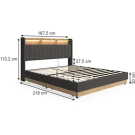 VitaliSpa Nura 160 x 200 cm Grau