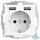 2USB Schuko-Steckdose 2USB 55 x 55 mm Weiß 1 St.