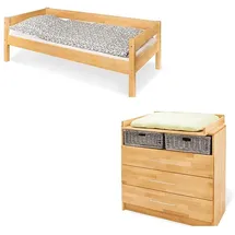 Pinolino Komplett-Babyzimmer, Jugendzimmer „Natura” breit, 2tlg.