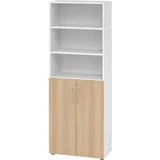 bümö Smart Kombischrank 3 Plus 3 Ordnerhöhen 0 x 0 x 0 Weiß/eiche