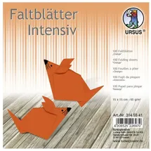 Ludwig Bähr Faltblätter Uni intensiv Origami 15 x 15 cm 100 Blatt orange