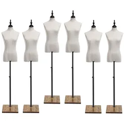 6x Schaufensterpuppe höhenverstellbar Divit BK2189 Schneiderpuppe Mannequin Weiß Home