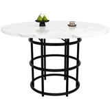 Okwish Esstisch rund 100 x 76 x 100 cm schwarz