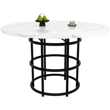 Okwish Esstisch rund 100 x 76 x 100 cm schwarz