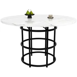 Okwish Esstisch rund 100 x 76 x 100 cm schwarz