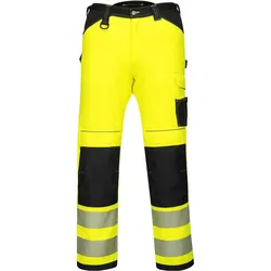 Warnschutz Bundhose "PW340" PW3 - 40 kurz (EU 56 kurz) - gelb/schwarz