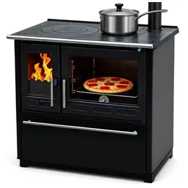 Plamen Küchenofen 850 Glas N schwarz 8 kW (rechte Ausführung)