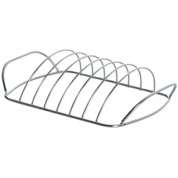 Spareribs Halter aus Edelstahl - 30x18x8cm - für lecker Rippchen vom Grill