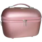 Vanity Case Hartschalenetui mit Griff und Schultergurt, Rosa, Rosa, Kosmetikkoffer und Kulturbeutel, Schminktasche