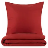 Blumtal Bettwäsche 200x200 cm + 2X Kissenbezug 80x80 cm - Oeko-TEX zertifizierte Mikrofaser Bed Sheets 200x200 - Bettbezug 200x200 Bettwäsche Set - Duvet Cover 200x200 cm/3er Set Bettwäsche Dunkelrot
