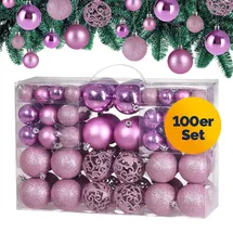 DEUBA Casaria Weihnachtskugeln 100er Rosa