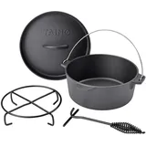 TAINO Dutch Oven 4L Ø 25 cm Gusseisen Schwarz