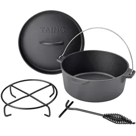 TAINO Dutch Oven 4L Ø 25 cm Gusseisen Schwarz
