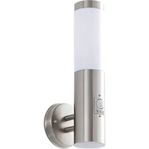 LINDBY Außenwandleuchte Edelstahl 36,5 cm inkl. Bewegungsmelder grau