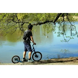 Yedoo Scooter Yedoo Four Tretroller mit Luftreifen 20/16 und Scheibenbremsen Blau - Blau