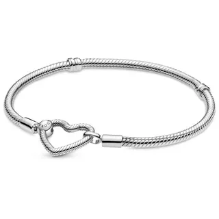 Pandora 599539C00 Damen-Armband Silber mit Herz-Verschluss, 18 cm