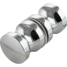 steelbase Duschtürknopf KN-K2AL, 30 x 30 mm, Aluminium verchromt poliert