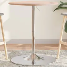 vidaXL Bartisch Ø60x89,5 cm Massivholz Eiche - Braun