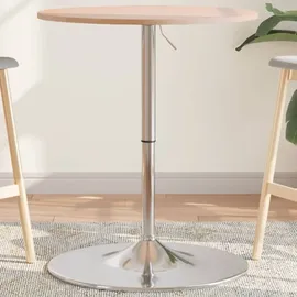 vidaXL Bartisch Ø60x89,5 cm Massivholz Eiche - Braun