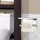 Intirilife Toilettenpapierhalter mit Ablage in SILBER -