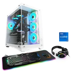 CSL Gaming-PC "Aqueon C77320 Extreme Edition", weiß, Microsoft Windows 11 Home (64 Bit), 64 GB RAM 1000 GB SSD, Computer