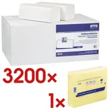 OTTO Office Papierhandtücher inkl. Profi-Staubtuch 25 Stück »Duster Plus« weiß, 25 cm