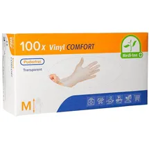 Medi-Inn+ "Handschuhe, Vinyl puderfrei Comfort Größe M 93022 Einweghandschuhe Hygiene Vinylhandschuhe, 100 Stück