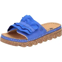 Rieker Damen V8763 Pantolette, Blau, 39 EU