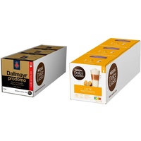 NESCAFÉ Dolce Gusto Dallmayr Prodomo, XXL-Vorratsbox & Latte Macchiato Vorratsbox 90 Kaffeekapseln (Aromatischer Espresso, 3-Schichten -Köstlichkeit aus feinem Milchschaum