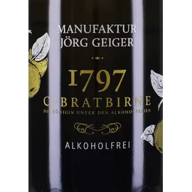 Manufaktur Jörg Geiger Jörg Geiger Birnenschaumwein alkoholfrei 0,75l