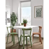 Symbiosis Papillon Küchentisch, Spanplatten, Weißer und weißer Marmor, 103/67/28x76x73,4 cm (LxPxA)