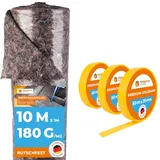 Malervlies 180g/m2 mit Anti-Rutsch-Beschichtung 1 x 10 m + 3x Goldband