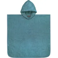 Normani Kinder Baumwoll Badeponcho Manama in Petrol | Gr.: 60 x 60 cm