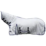 HKM Lyon mit Halsteil, Fliegenschutzdecke Pferdedecke, Silber, 155 cm