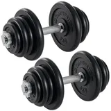 SONGMICS Hantel-Set, aus Gusseisen, 40/50/60 kg, verstellbar, für Zuhause schwarz