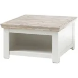 furn.design Couchtisch weiß Pinien, Nachbildung,Pinie, 86x48x86 cm Wohnzimmer, Wohnzimmertische, Couchtische