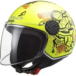 LS2 OF558 Sphere Lux Skater Jet Helm, geel, S Voorman