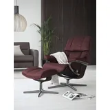 Stressless Stressless® Relaxsessel »Reno«, mit Cross Base, Größe S, M & L, Holzakzent Braun, rot